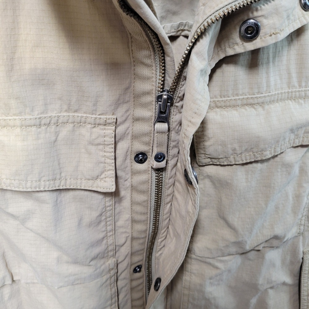 Eddie Bauer Mens Khaki Utility Vest Size L Lightweight Outdoor Travel Pockets - Picture 3 of 10